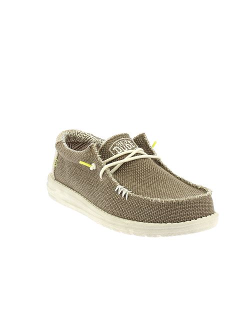 Wally Braided stringata da uomo in tessuto verde HEY DUDE | 400032BS